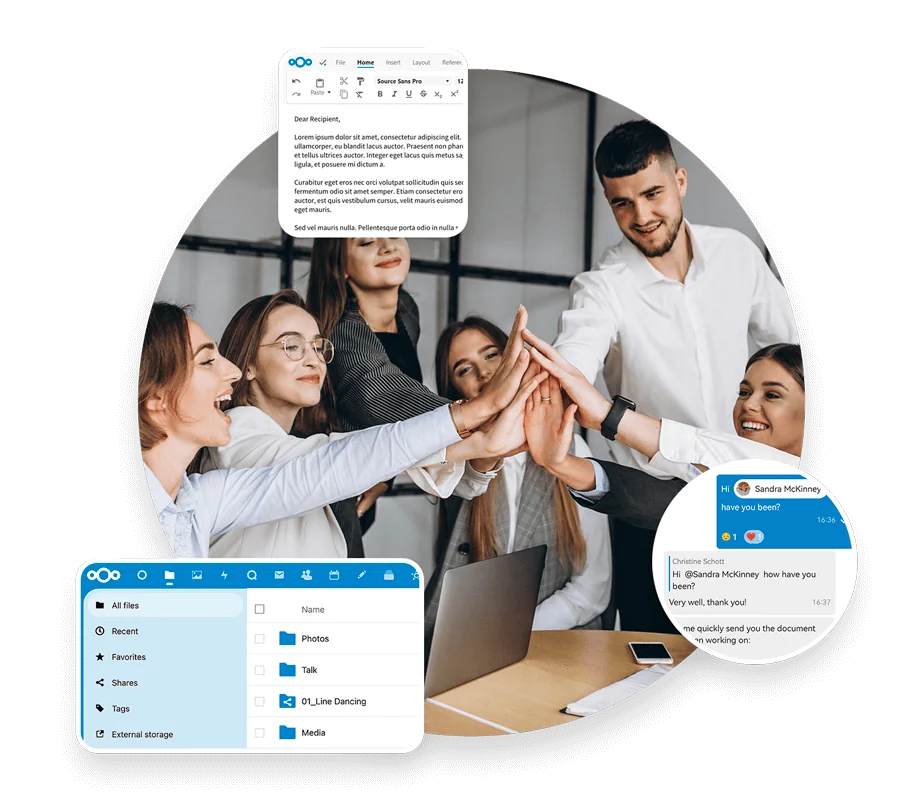 nextcloud hub partage collaboratin fichiers stockage en ligne