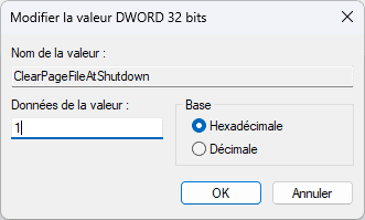 ClearPageFileAtShutdown
