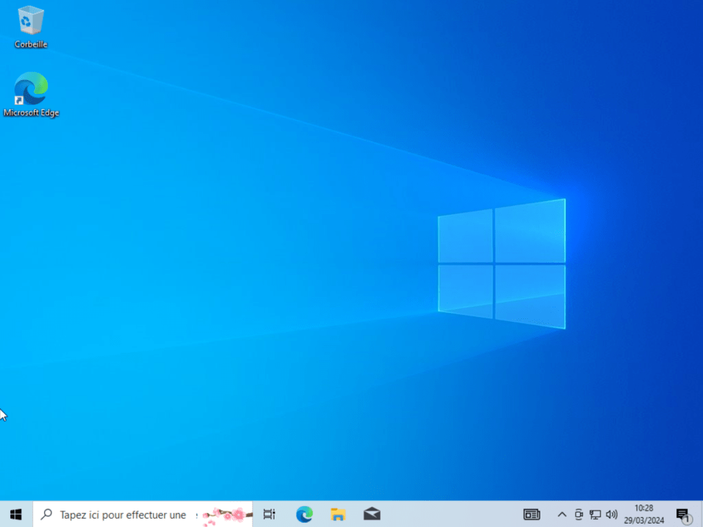 instalación satisfactoria de Windows 10