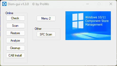 DISM GUI Réparer Windows novice