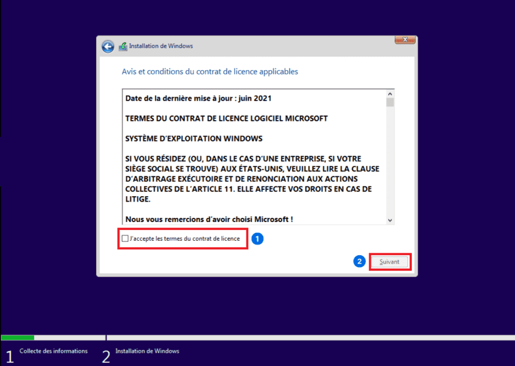 aceptar el contrato de licencia de windows 10