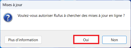 autorizar la actualización de rufus