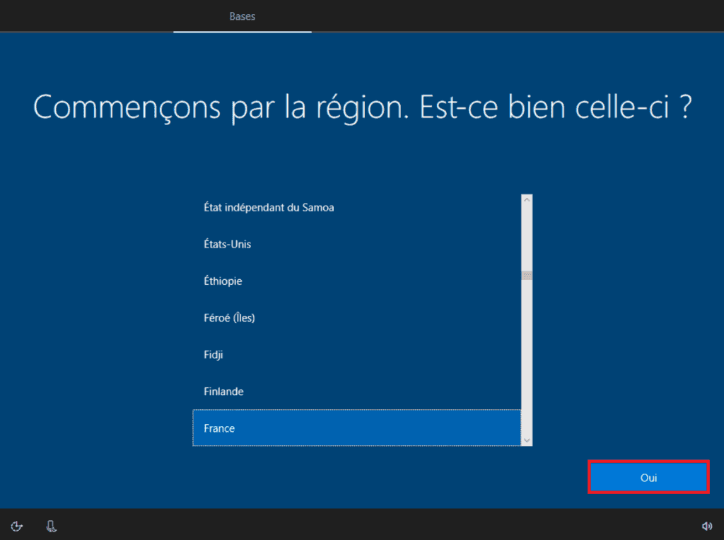 configurar región de instalación de windows 10
