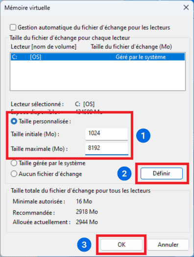 Definir la cantidad de memoria virtual de Windows