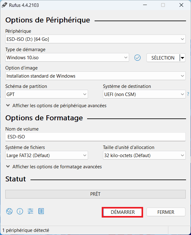 instalación de rufus windows 10