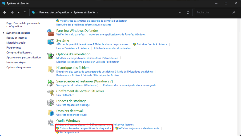 herramientas de windows para crear y formatear particiones del disco duro