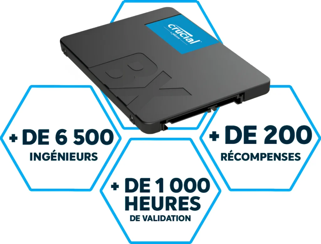 upgrade disque dur crucial BX500 meilleur disque dur rpaport qualité prix excellent