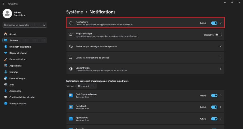 ¿Cómo puedo desactivar las notificaciones no deseadas en Windows 11?