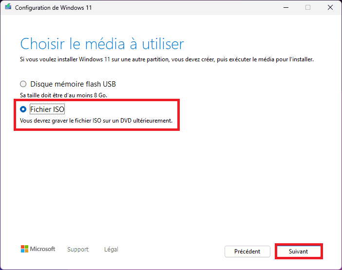 ISO de instalación de medios de Windows 11