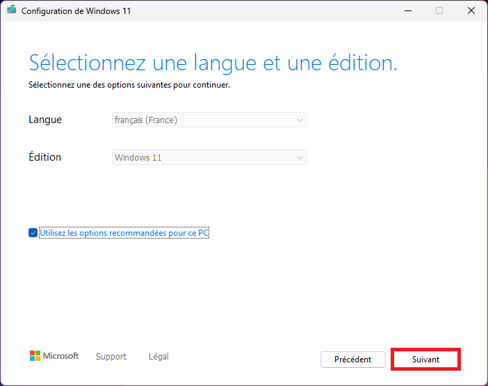 preferencias de idioma y edición de Windows 11