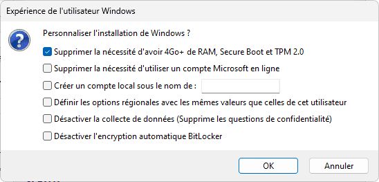 eliminar la necesidad de tener 4 GB o más de RAM, Secure Boot y TPM 2.0