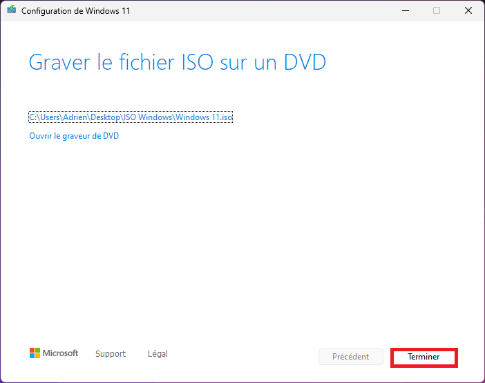 descarga de Windows 11 completada