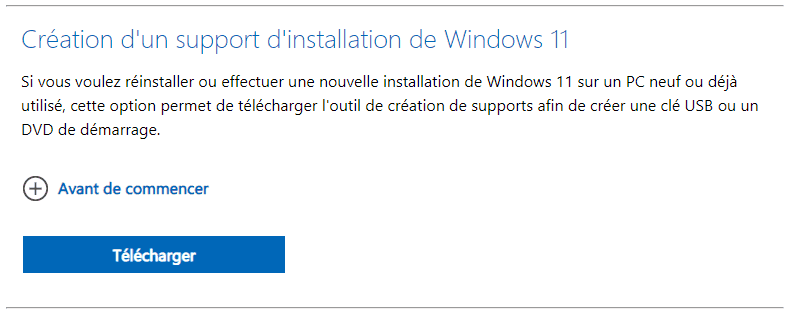 télécharger media creation tool iso windows 11