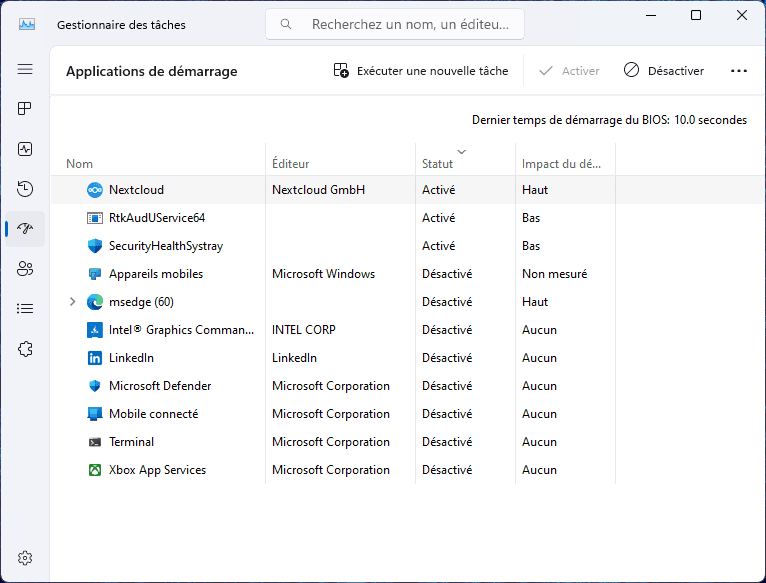Desactivar las aplicaciones que se inician al arrancar Windows