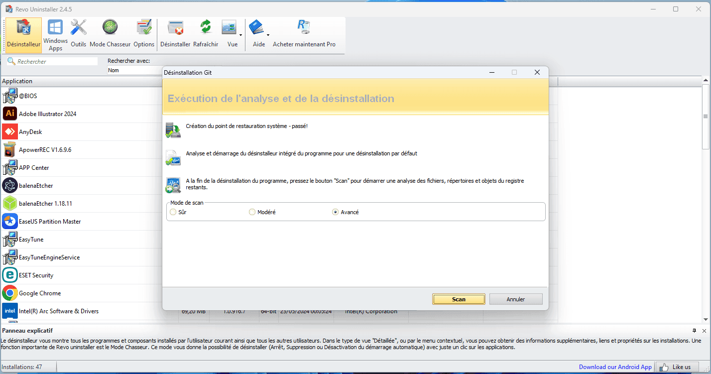 Advanced cleanup software uninstallation