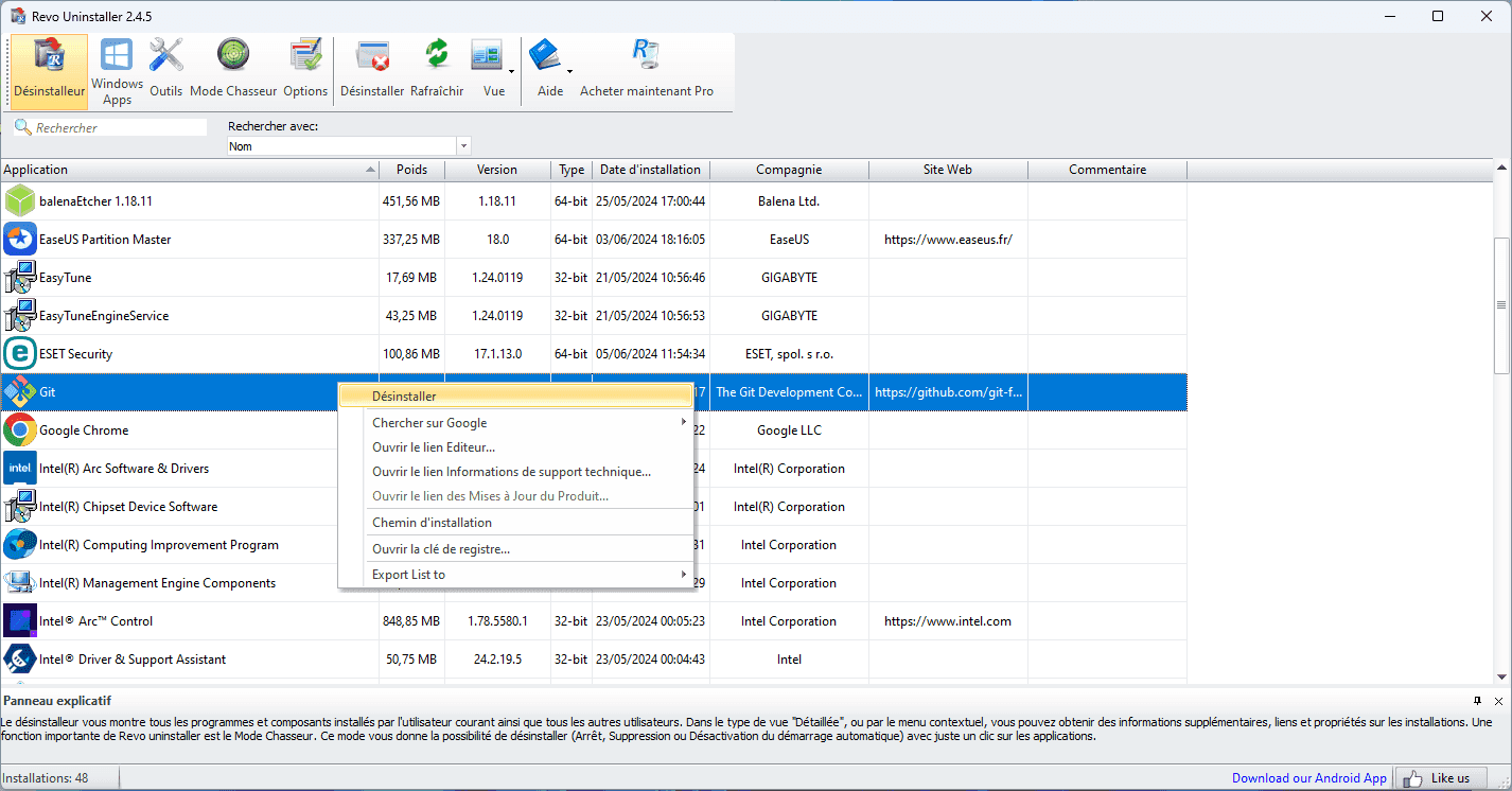 Revo Uninstaller uninstall a program