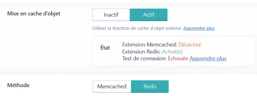Activer la mise en cache objet Redis