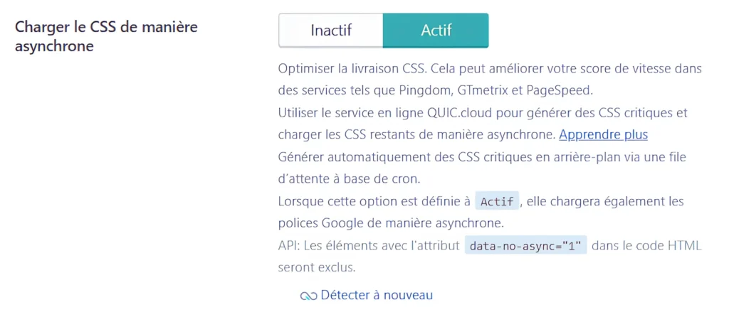 Charger le CSS de manière asynchrone
