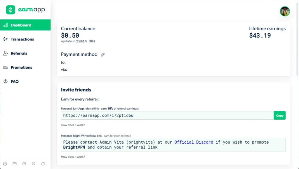 EarnApp: Monetiza tu ancho de banda no utilizado