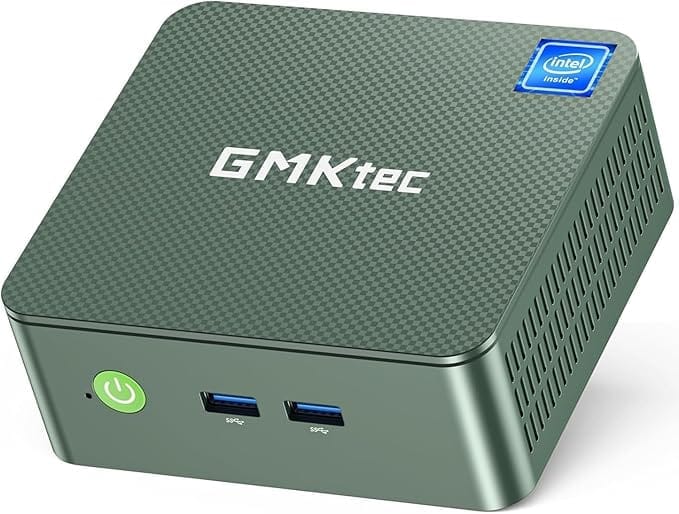 GMKtec Mini PC Intel Alder Lake N100 (3.4GHz) 8GB DDR4 RAM 256GB PCIe M.2