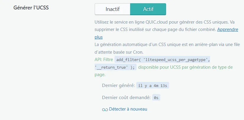 Générer l’UCSS (Unused CSS)
