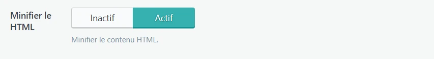 Minifier le code HTML