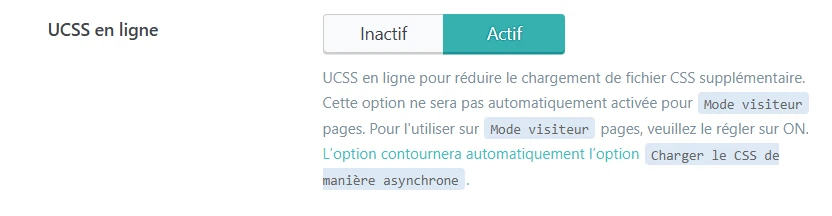 Unused CSS en ligne