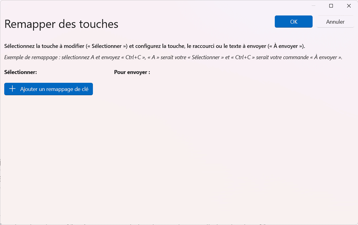 Reasignación de una tecla en Windows 11