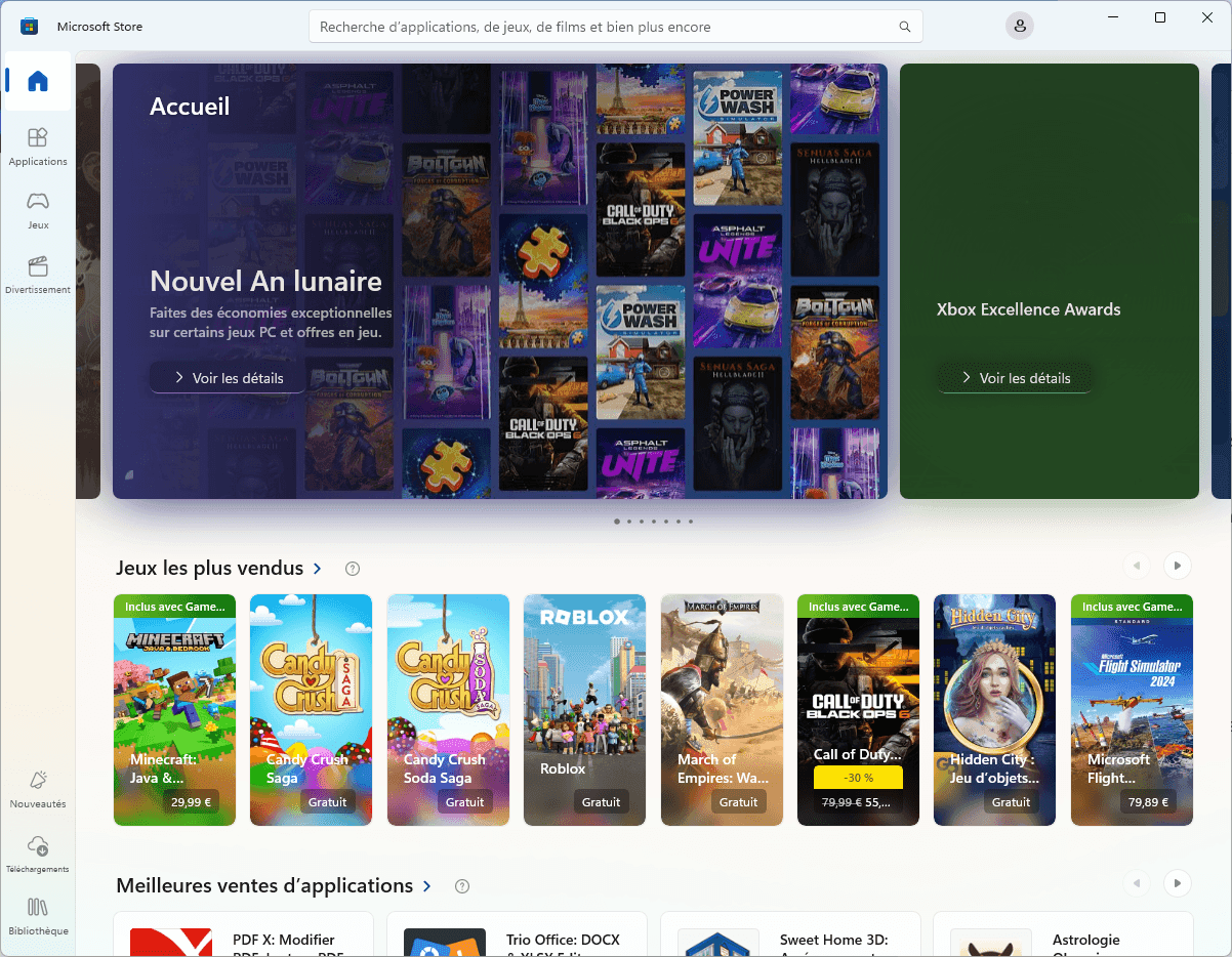 la Microsoft Store debería abrirse automáticamente