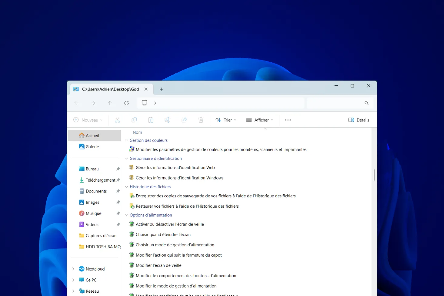 Comment activer le God Mode sous Windows 11/10 ?