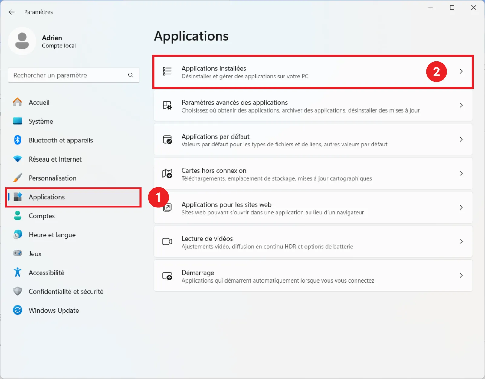 Uninstalling preinstalled applications on Windows 11