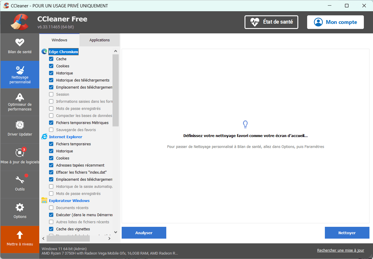 CCleaner para una limpieza en profundidad de Windows y de los archivos almacenados en caché