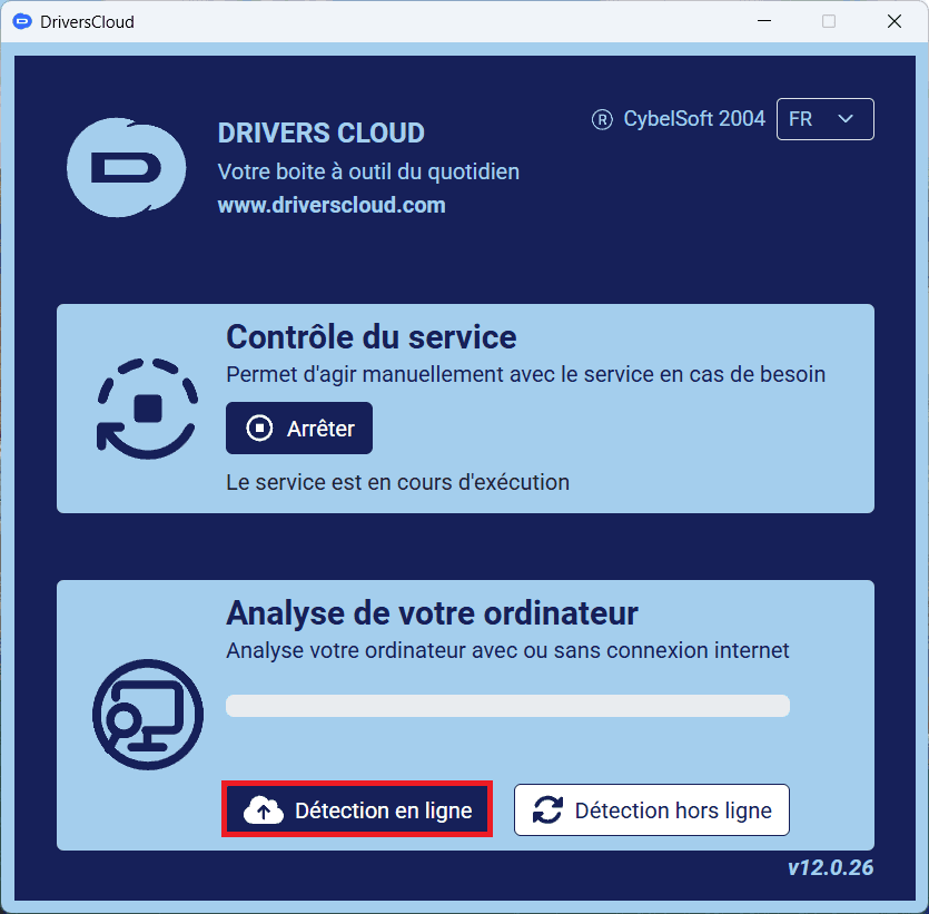 Interfaz de DriverCloud en PC