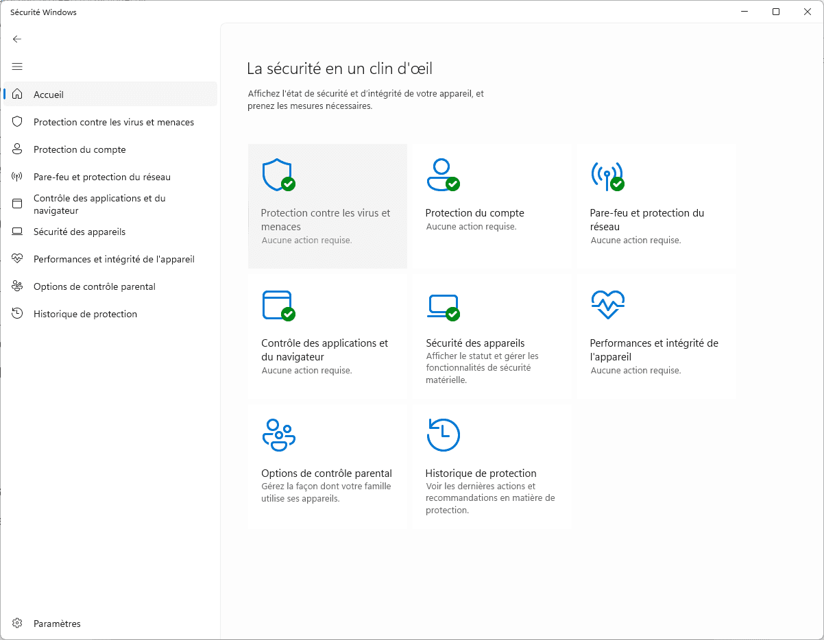 Protección contra virus y amenazas Windows Defender