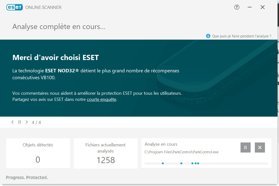 Effectuez une analyse complète de votre PC avec ESET Online Scanner pour détecter et supprimer les virus et logiciels malveillants