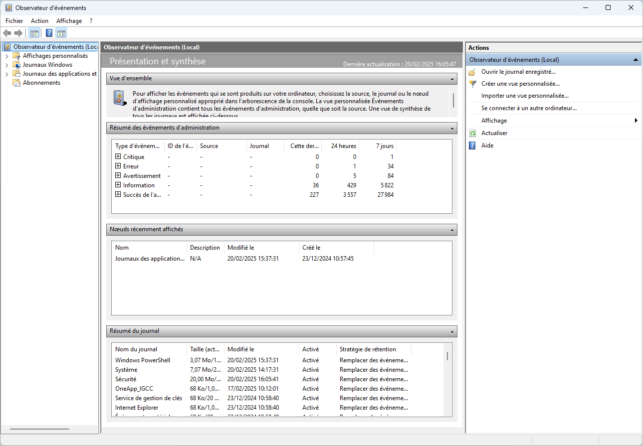 Visor de sucesos de Windows 11