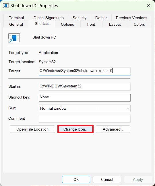 Change Desktop Shortcut Icon