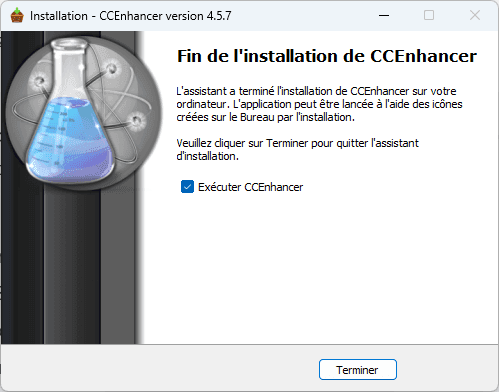 Fin de la instalación de CCEnhancer