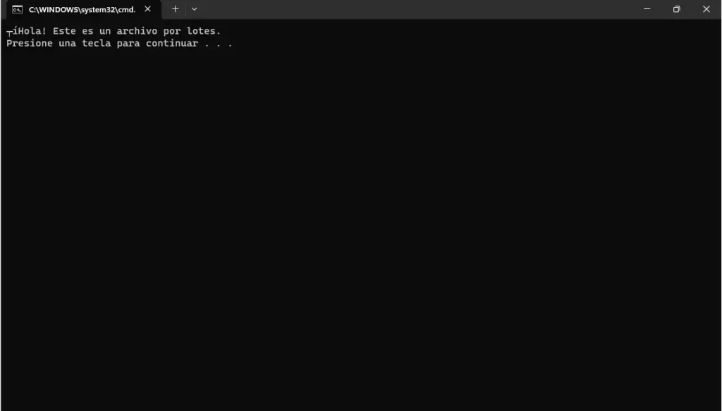 Inicie un script .bat desde el símbolo del Sistema (CMD)