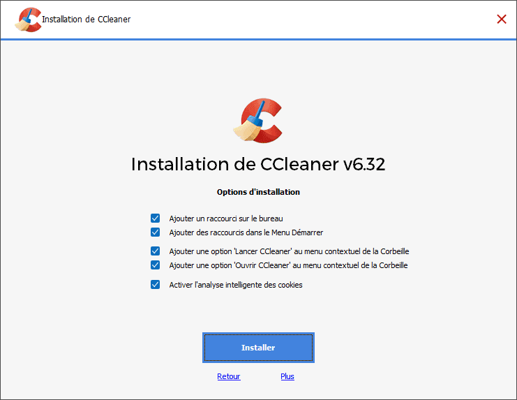 Instalación personalizada de CCleaner Free