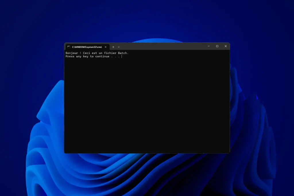 créer un fichier Batch (.bat ou .cmd) sous Windows
