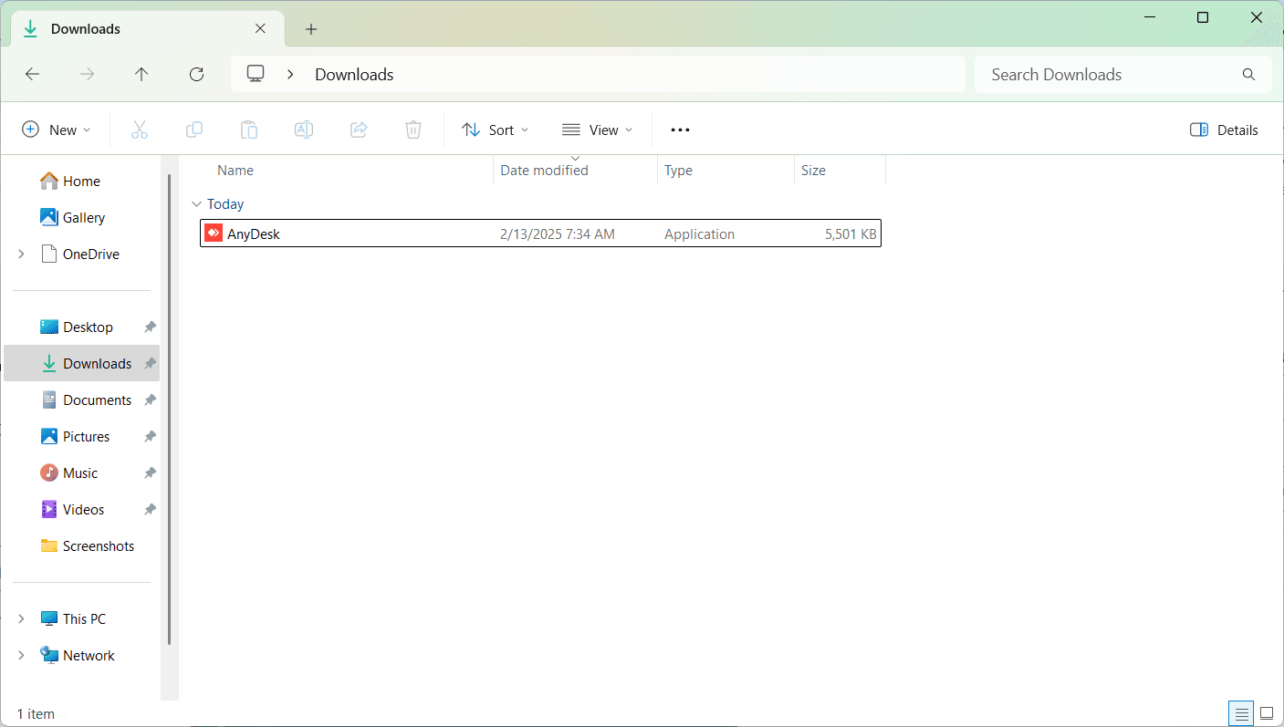 lancer anydesk une fois le logiciel téléchargé
