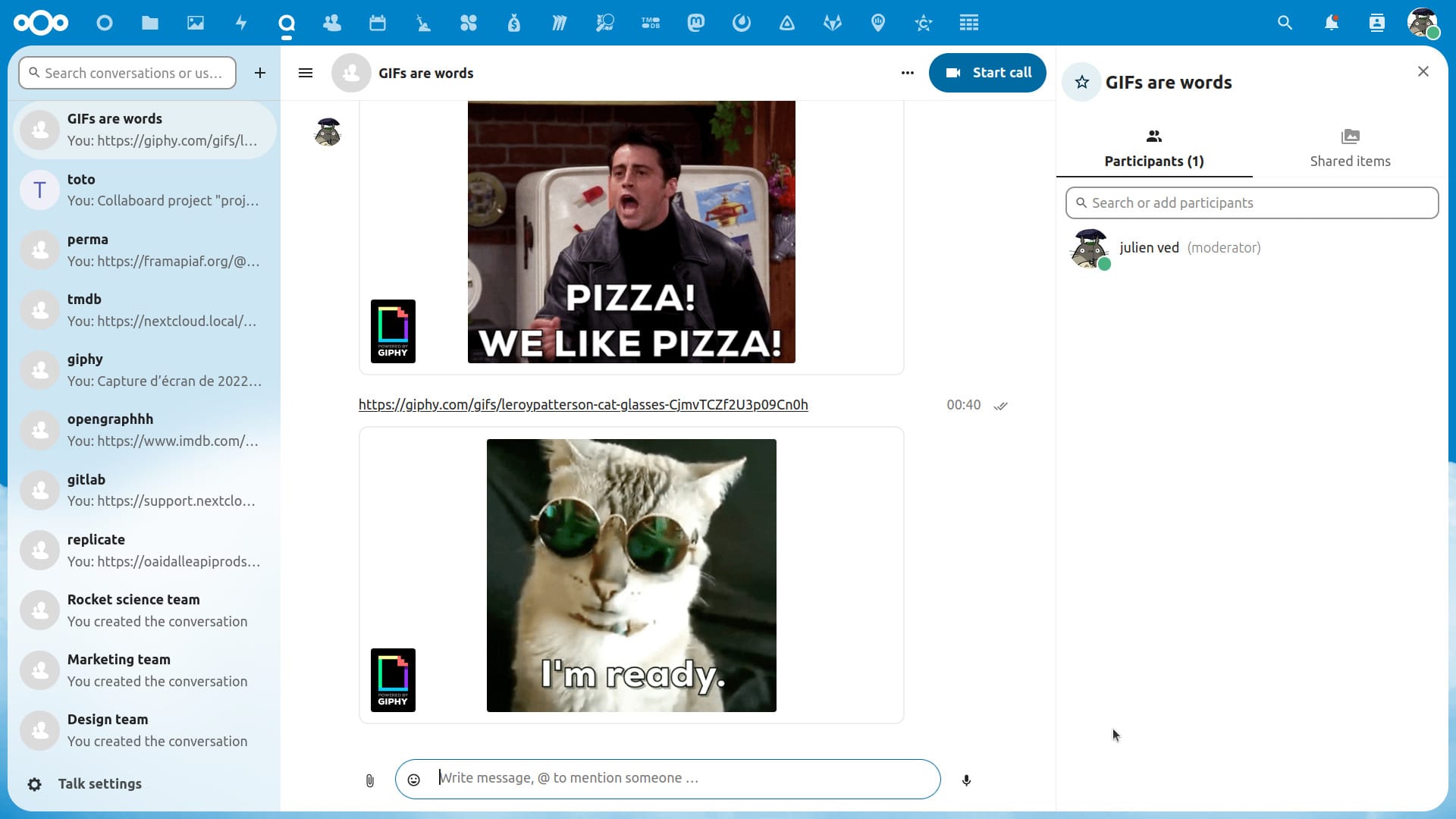 nextcloud talk messagerie sécurisé