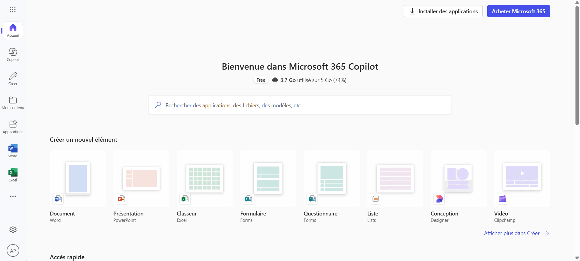 Acceso en línea Office 365