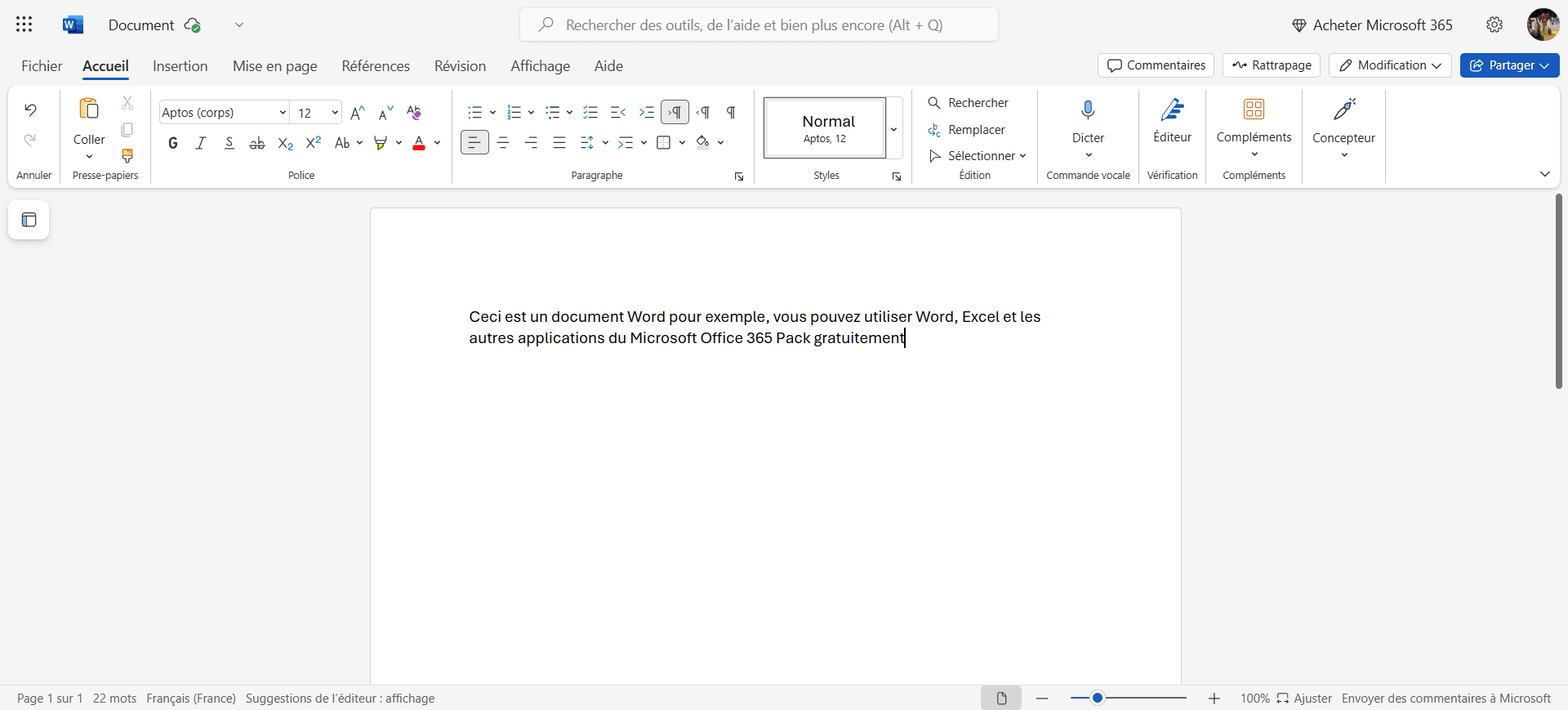 Crear y editar un documento Word gratis