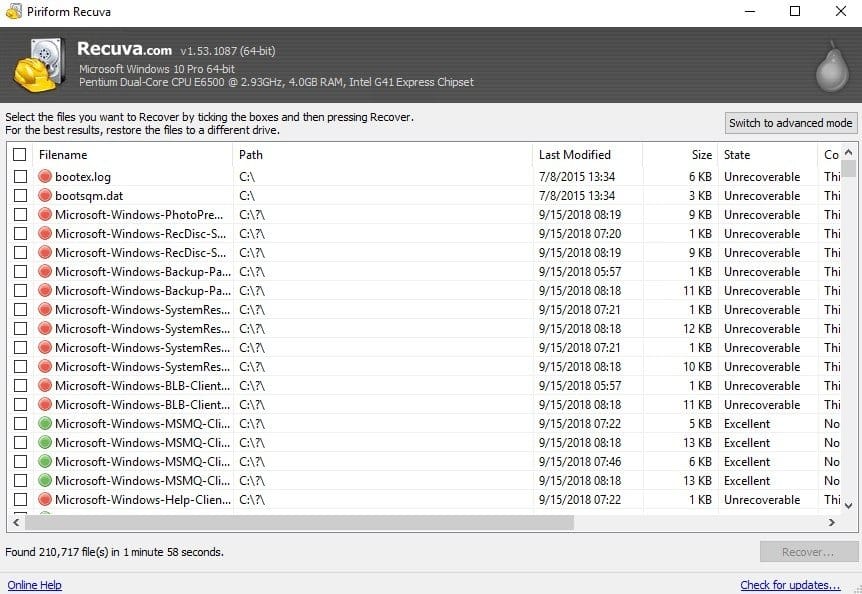 Recuva scanne rapidement et restaure vos fichiers en quelques clics