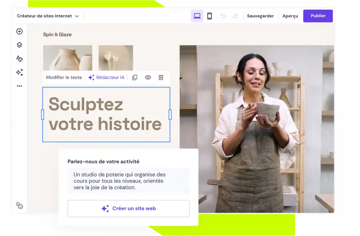 Création de sites internet - Facile et rapide avec Hostinger