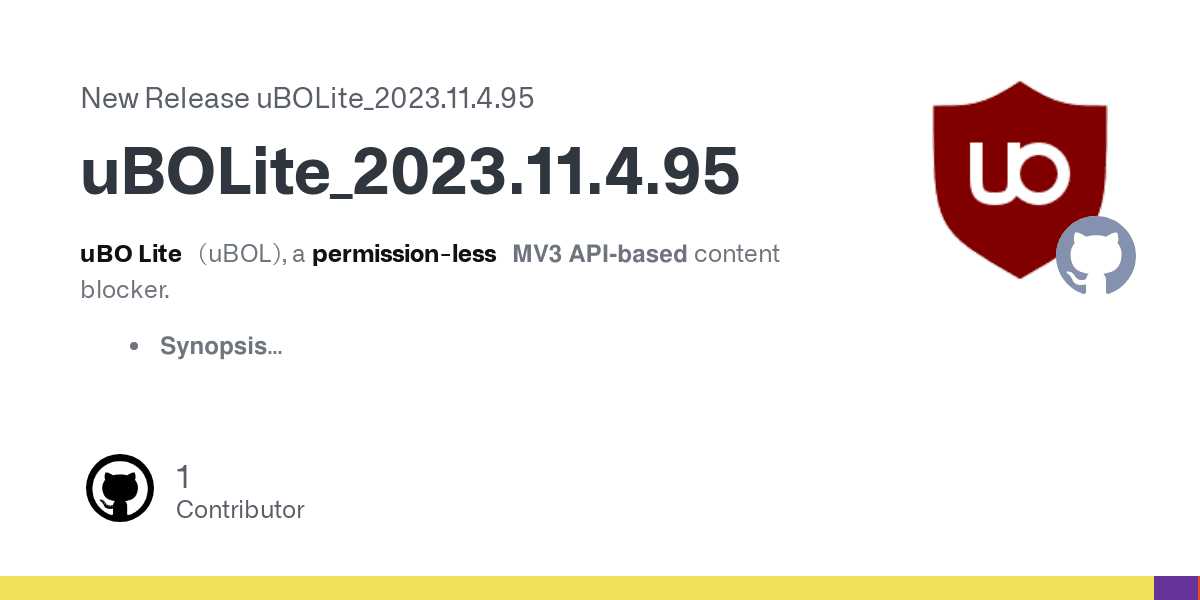 uBlock Origin Lite en GitHub