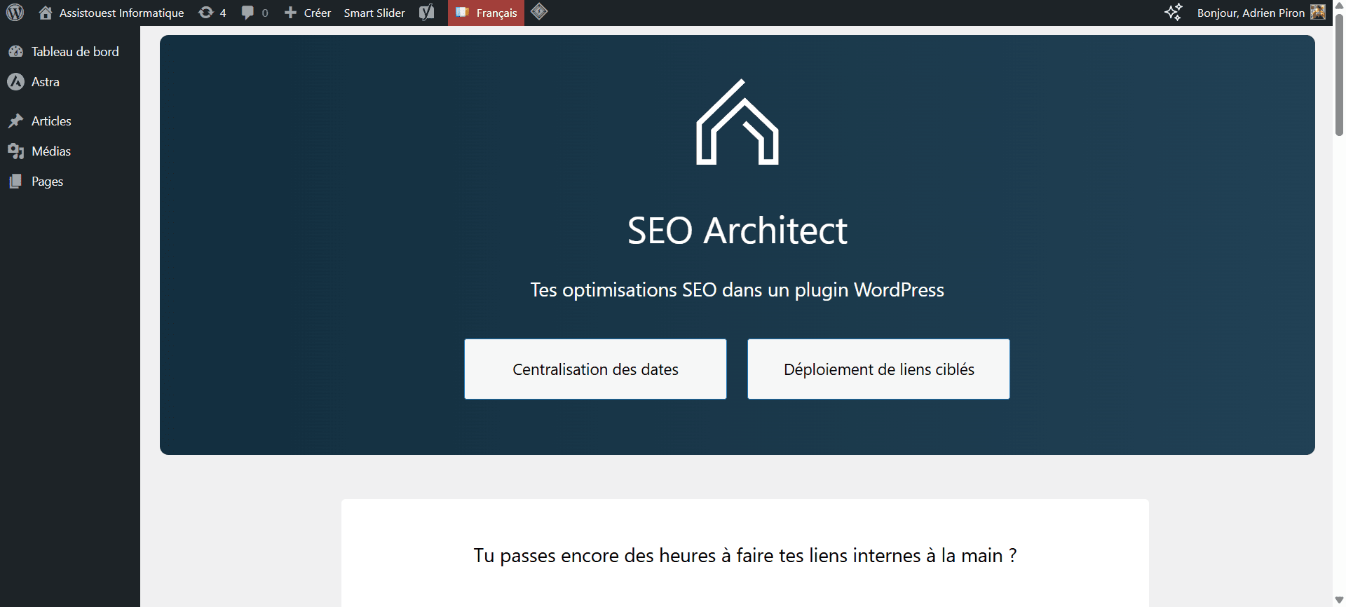 SEO Architect : notre plugin préféré pour le maillage interne