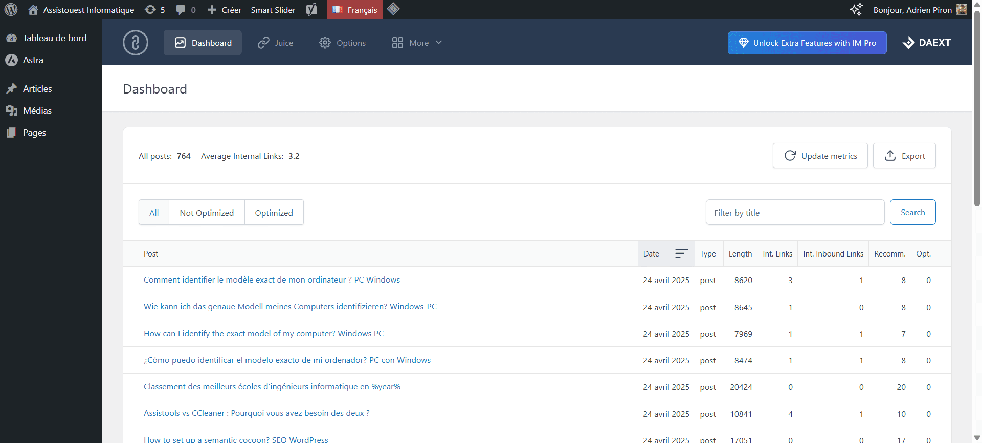 Interlinks Manager le plugin WordPress pour analyser vos liens internes
